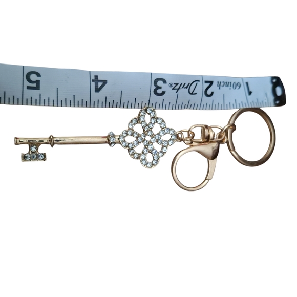 Gold and Silver Crystal Keychain Bagcharm - Picture 4 of 4